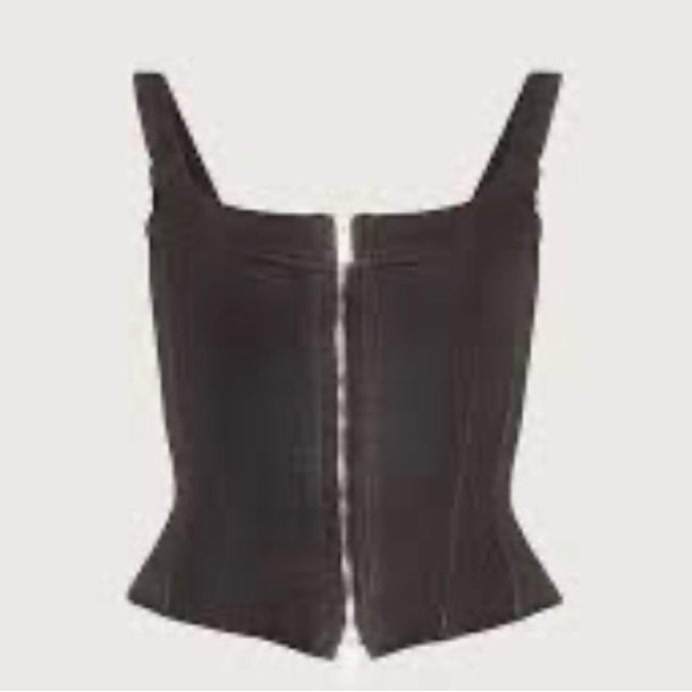 NWT EB Denim Rainy Corset Black Front Zipper structured size Small‎